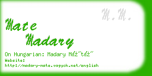 mate madary business card